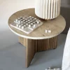Hot Eleonora Ronde Salontafel Sara Mangohout en travertin, 78cm