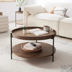 Artistiq Living Ronde Salontafel Sylver MDF en metaal, 69cm