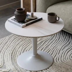 Sale Bendt Ronde Salontafel Tempest Keramiek met marmerprint, 60cm