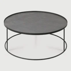 Hot Ethnicraft Ronde Salontafel Tray Gelakt Hout, 93cm