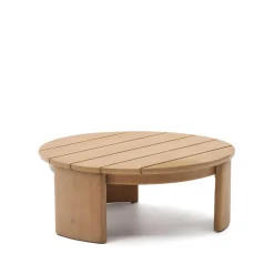 Clearance Kave Home Ronde Salontafel Xoriguer Eucalyptushout, 90cm Naturel