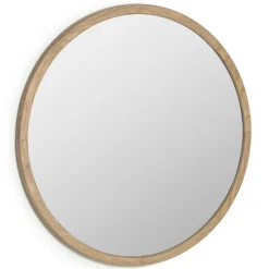 New Kave Home Ronde Spiegel Alum Mindi-hout Naturel