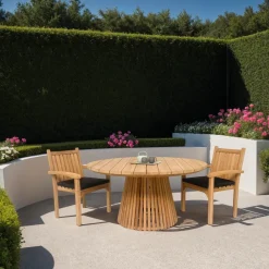 Discount Brix Ronde Tuintafel Garden Teakhout, 150cm