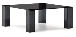Online Kave Home Salontafel Adularia Glas, kleur Donkergrijs