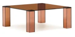 Outlet Kave Home Salontafel Adularia Glas, kleur Bruin