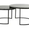 Clearance Light & Living Salontafel Alfio Set van 2 stuks, bruin marmer+zwart