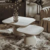 Hot Tower Living Salontafel Barza Mangohout, Set van 2 stuks, kleur Off White