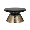Online Richmond Interiors Salontafel Freddie 75cm, kleur Zwart/Goud