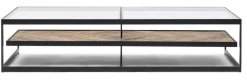 Sale Rivièra Maison Salontafel Graydon Essenhout en Glas, 180 x 80cm Black