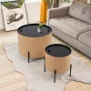 Hot Artistiq Living Salontafel Haywood Kurk, Set van 2 stuks