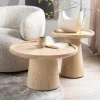 Outlet Eleonora Salontafel Leia Eikenhout, Set van 2 stuks