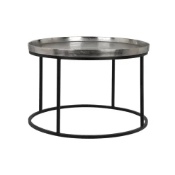 Sale Richmond Interiors Salontafel Lyam Metaal, Ø70cm Zilver