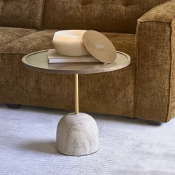 Rivièra Maison Salontafel Malibu Travertin en mangohout, 55cm