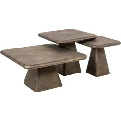 Sale Richmond Interiors Salontafel Marlie Set van 3 stuks, kleur Goud