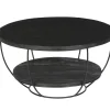 Online Livingfurn Salontafel Norris Mangohout en staal
