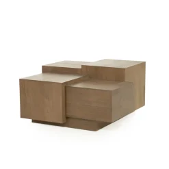 Discount Eleonora Salontafel Quinten Eiken, kleur Bruin