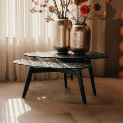 New Richmond Interiors Salontafel Riley Glas, Set van 2 stuks