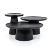 Outlet Eleonora Salontafel Ron Set van 3 stuks, kleur Zwart