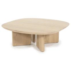 Eleonora Salontafel Stef Eiken, 80 x 80cm, kleur Naturel