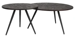 Sale ZILT Salontafel Yasmijn Teakhout, Set van 2 stuks