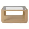 Clearance Jesper Home Salontafel Yobeko Mudstone textuur en glas, 80 x 80cm