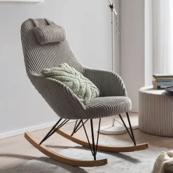Hot Artistiq Living Schommelstoel Jesús Rib, kleur Grijs