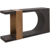 Sale Richmond Interiors Sidetable Bazel 150cm, kleur Zwart/Goud