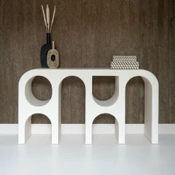 Sale Richmond Interiors Sidetable Bloomstone 150 x 35cm, kleur Wit