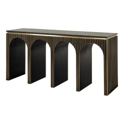 Sale Richmond Interiors Sidetable Les Arcs Marmer en brass, 160cm Brushed gold
