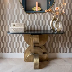 Hot Richmond Interiors Sidetable Maddox Marmer en Brass, 130cm