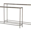 New Light & Living Sidetable Morena Set van 2 stuks, Marmer, kleur Bruin