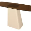 Sale Brix Sidetable Mylon Glas en gecoat staal, 140cm