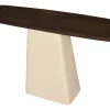 Discount Brix Sidetable Mylon Mangohout en gecoat staal, 140cm