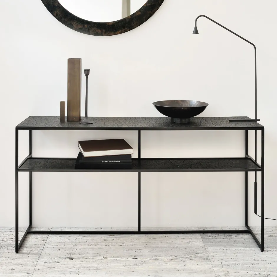 Best Ethnicraft Sidetable Pentagon Minerals, 150cm, kleur Whisky