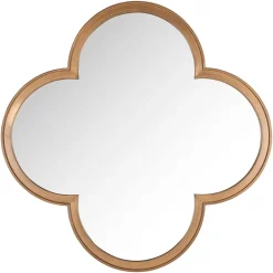 Clearance Richmond Interiors Spiegel Lowen 100 x 100cm Brushed gold