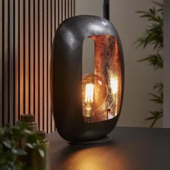 LifestyleFurn Tafellamp Arch Metaal Zwart nikkel