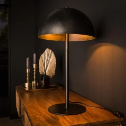 Sale LifestyleFurn Tafellamp Favian Metaal, Ø30cm, kleur Charcoal