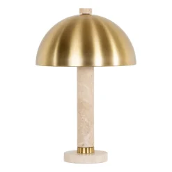 Discount Richmond Interiors Tafellamp Jara Travertin, 53cm Brushed gold