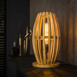Outlet LifestyleFurn Tafellamp Lori Mangohout Massief mango naturel