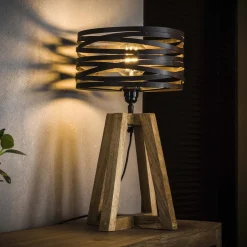 Discount LifestyleFurn Tafellamp Manuel 1-lamps, 50cm Slate Grey