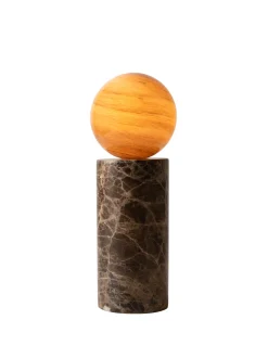 Outlet it's about RoMi Tafellamp Tivoli Marmer en glas, kleur Bruin