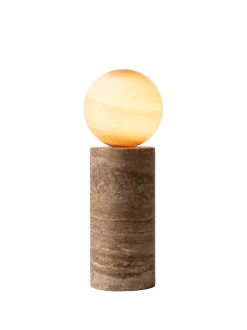 Discount it's about RoMi Tafellamp Tivoli Travertin en glas