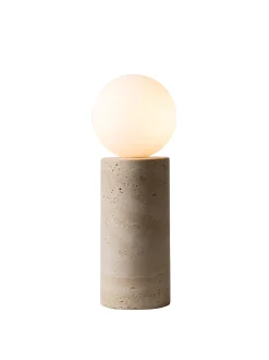 Discount it's about RoMi Tafellamp Tivoli Travertin en glas