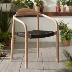 Discount Kave Home Tuin / Eetkamerstoel Nina Eucalyptushout
