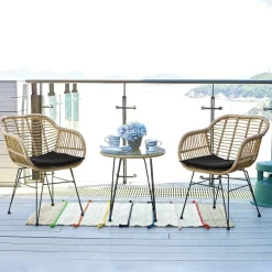 Outlet Artistiq Living Tuinsetje Mandela Rotan, 2 stoelen + 1 bijzettafel