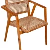 Livingfurn Tuinstoel Anya Teakhout en rattan