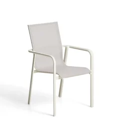 Clearance Kave Home Tuinstoel Canea Textileen, kleur Beige/Ecru Beige / Ecru