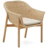 Online Kave Home Tuinstoel Galea Teakhout en rattan