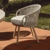 Hot Kave Home Tuinstoel Lidario Touw en houtlook