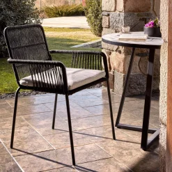 New Kave Home Tuinstoel Samanta, kleur Zwart